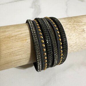 Wrap Bracelet with Rhinestones